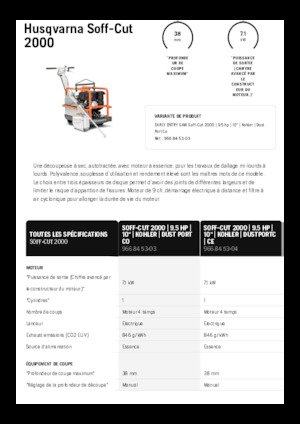 Fierăstraie pentru podea Husqvarna Soff-Cut® 2000