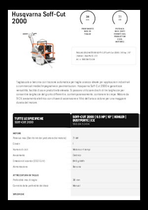 Fierăstraie pentru podea Husqvarna Soff-Cut® 2000