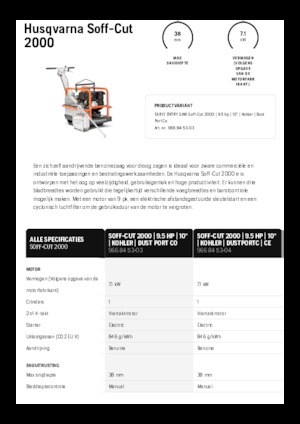 Fierăstraie pentru podea Husqvarna Soff-Cut® 2000