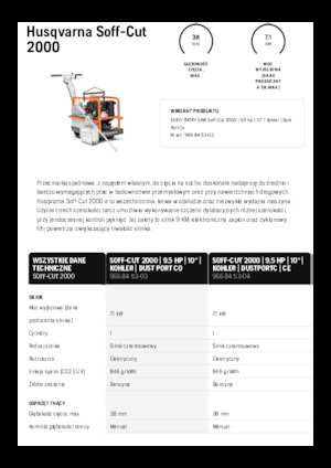 Fierăstraie pentru podea Husqvarna Soff-Cut® 2000