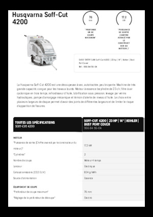 Fierăstraie pentru podea Husqvarna Soff-Cut® 4200