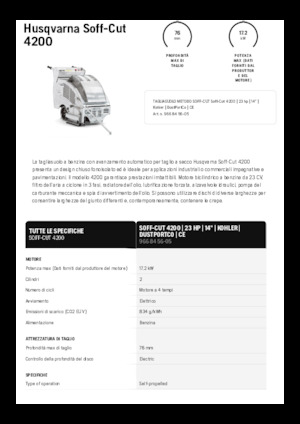 Fierăstraie pentru podea Husqvarna Soff-Cut® 4200