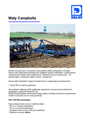 Tăvălugi pliabili (pentru nivelarea solului prelucrat) DAL-BO UP 3,15