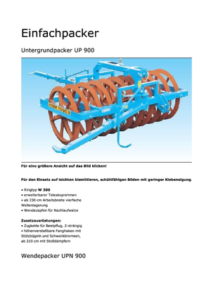 Tăvălugi pliabili (pentru nivelarea solului prelucrat) Tigges UPN 900-250