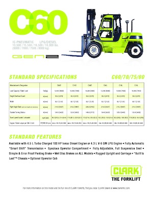 Stivuitoare frontale diesel Clark C 80 D