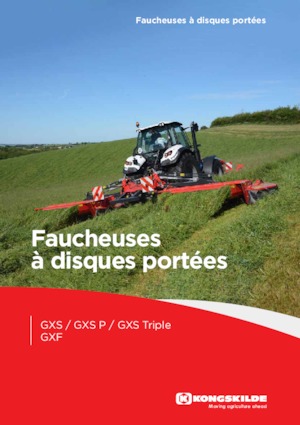 Cositori cu discuri atașate pe față, cu tambur de condiționare Kongskilde GXF 3605 P