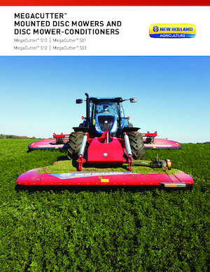 Cositori cu discuri atașate pe față, cu tambur de condiționare New Holland MegaCutter 510