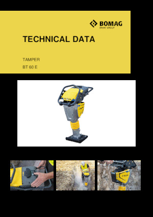 Maiuri compactoare pe benzină și Diesel Bomag BT 60 E