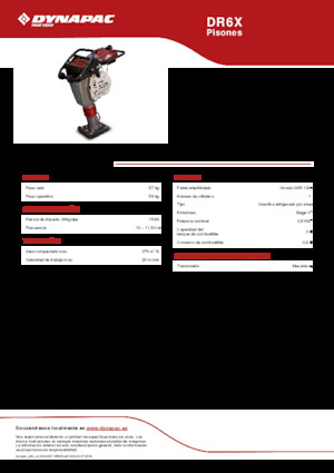 Maiuri compactoare pe benzină și Diesel Dynapac DR6X 