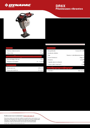 Maiuri compactoare pe benzină și Diesel Dynapac DR6X 