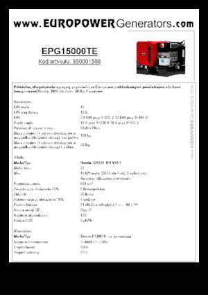 Generatoare de curent pe benzină Europower EPG15000TE (S)
