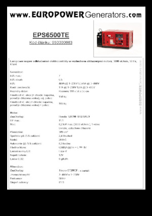 Generatoare de curent pe benzină Europower EPS6500TE (S)