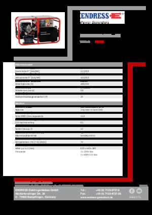 Generatoare de curent pe benzină Endress ESE 1006 DBS-GT 