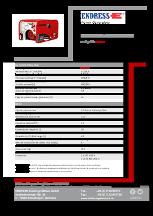 Generatoare de curent pe benzină Endress ESE 1006 DHG-GT ES ISO Duplex