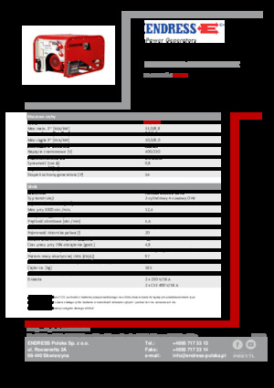 Generatoare de curent pe benzină Endress ESE 1006 DHG-GT ES ISO Duplex