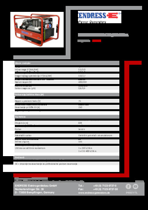Generatoare de curent pe benzină Endress ESE 1006 SDHS-DC ES / 30-300 A