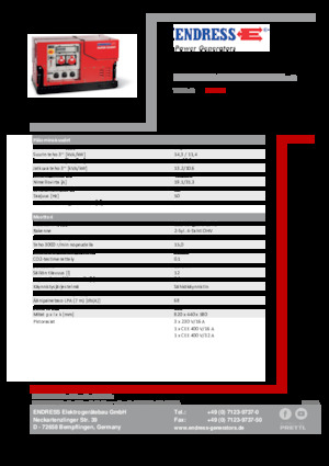 Generatoare de curent pe benzină Endress ESE 1308 DBG ES ISO Duplex Silent
