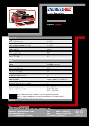 Generatoare de curent pe benzină Endress ESE 1506 DHS-GT ES 