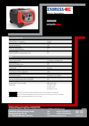 Generatoare de curent pe benzină Endress ESE 3000i