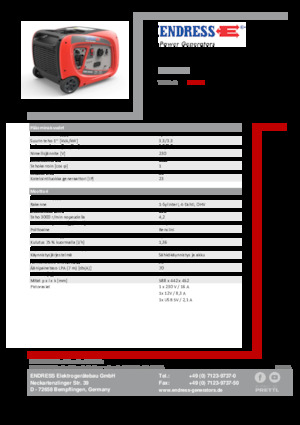 Generatoare de curent pe benzină Endress ESE 3000i