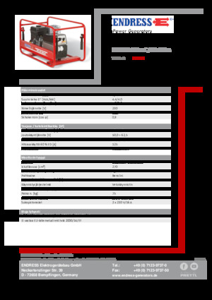 Generatoare de curent pe benzină Endress ESE 404 SHS-AC / 30-180 A 