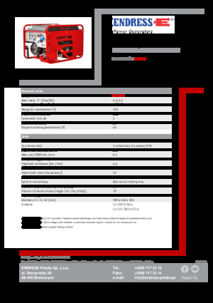 Generatoare de curent pe benzină Endress ESE 506 HG-GT ES ISO Duplex