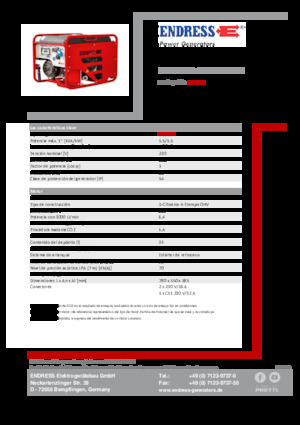 Generatoare de curent pe benzină Endress ESE 506 HG-GT ISO Duplex
