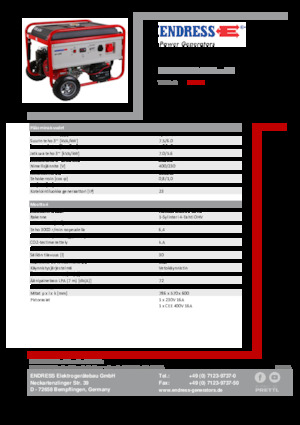 Generatoare de curent pe benzină Endress ESE 606 DHS-GT
