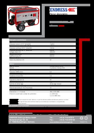 Generatoare de curent pe benzină Endress ESE 606 DHS-GT