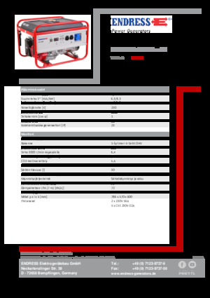 Generatoare de curent pe benzină Endress ESE 606 HS-GT ES