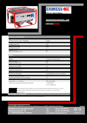 Generatoare de curent pe benzină Endress ESE 606 HS-GT ES