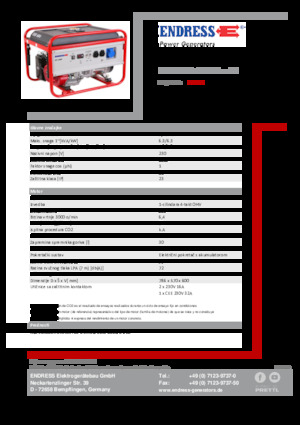 Generatoare de curent pe benzină Endress ESE 606 HS-GT ES