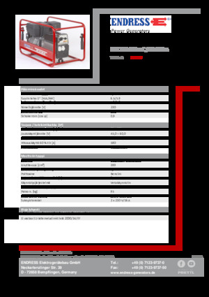 Generatoare de curent pe benzină Endress ESE 704 SHS-AC / 60-200 A 