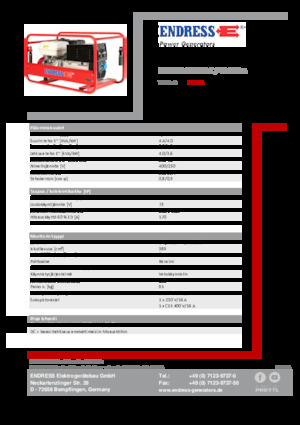 Generatoare de curent pe benzină Endress ESE 804 SDHS-DC / 40-220 A