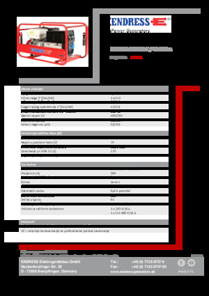 Generatoare de curent pe benzină Endress ESE 804 SDHS-DC / 40-220 A