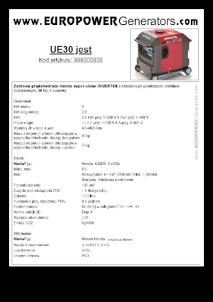 Generatoare de curent pe benzină Europower EU30is