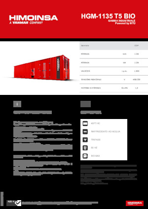 Generatoare de curent pe benzină HIMOINSA HGM-1135 T5 BIO