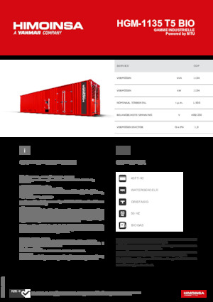 Generatoare de curent pe benzină HIMOINSA HGM-1135 T5 BIO