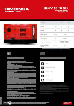 Generatoare de curent pe benzină HIMOINSA HGP-110 T6 NG