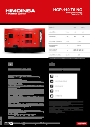 Generatoare de curent pe benzină HIMOINSA HGP-110 T6 NG