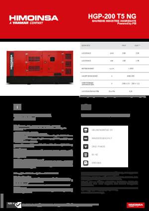 Generatoare de curent pe benzină HIMOINSA HGP-200 T5 NG