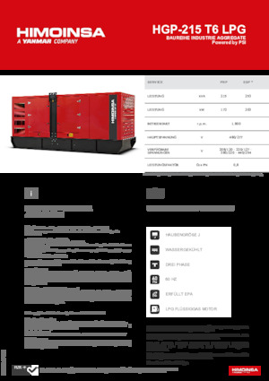 Generatoare de curent pe benzină HIMOINSA HGP-215 T6 LPG