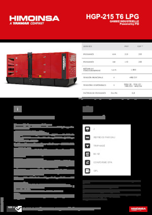 Generatoare de curent pe benzină HIMOINSA HGP-215 T6 LPG