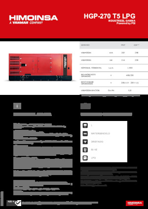 Generatoare de curent pe benzină HIMOINSA HGP-270 T5 LPG