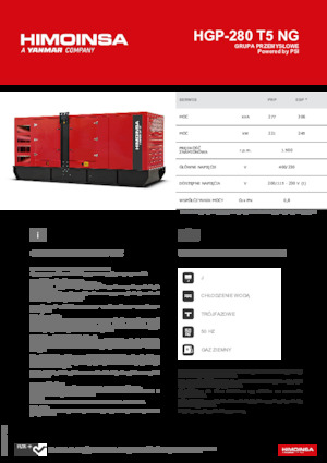 Generatoare de curent pe benzină HIMOINSA HGP-280 T5 NG