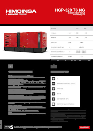 Generatoare de curent pe benzină HIMOINSA HGP-320 T6 NG