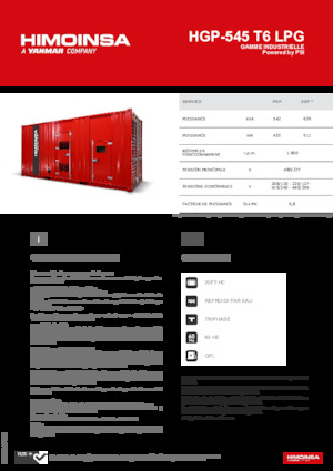 Generatoare de curent pe benzină HIMOINSA HGP-545 T6 LPG