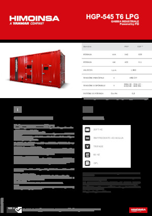 Generatoare de curent pe benzină HIMOINSA HGP-545 T6 LPG