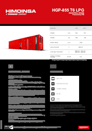 Generatoare de curent pe benzină HIMOINSA HGP-855 T6 LPG