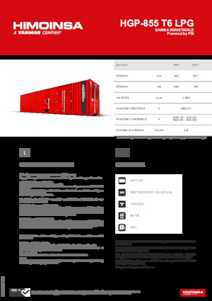 Generatoare de curent pe benzină HIMOINSA HGP-855 T6 LPG